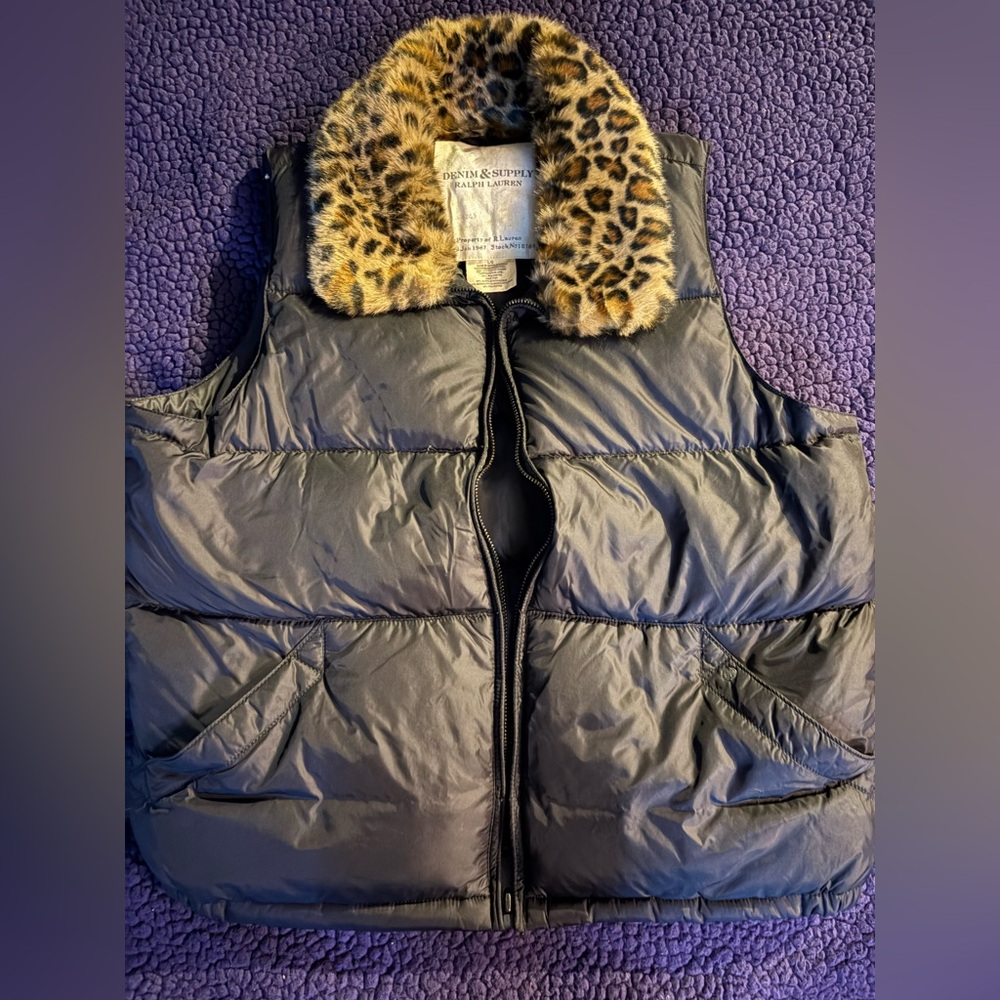 Denim & Supply Ralph Lauren Leopard Print Collar
